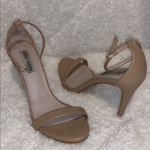 STEVE MADDEN Natural Leather STECY Heels